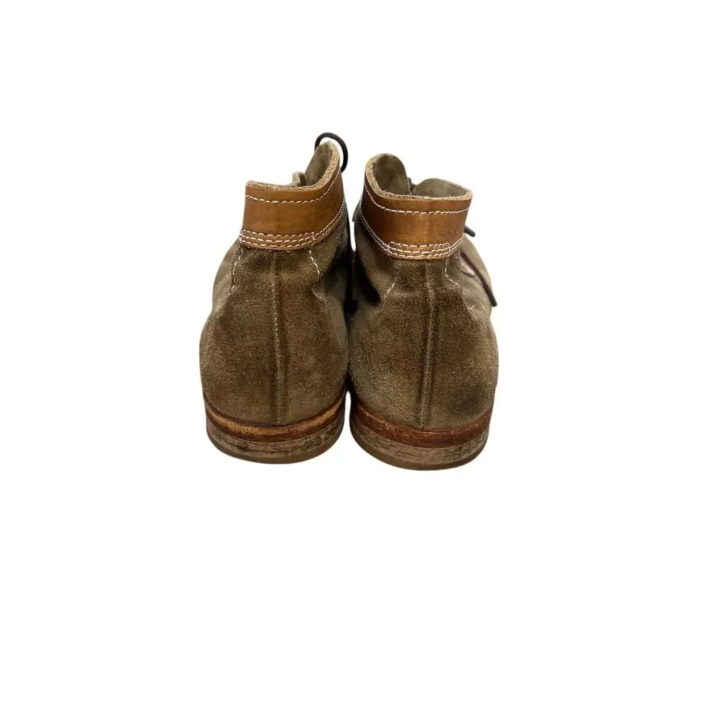 Mens By Hudson Brown Suede Ankle Lace Up Shoes Sz 41